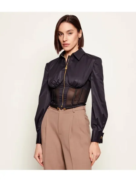 Elisabetta Franchi Cămașă | Cropped Fit negru