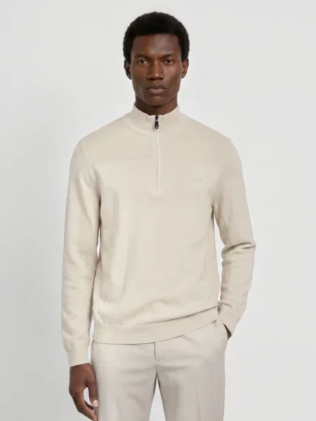 Sweter Boss beżowy