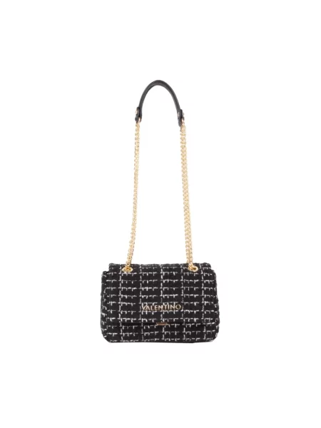 Torebka Valentino Bags tweedowa czarna
