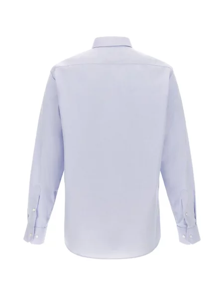 Cămașă Boss din țesătură twill albastru