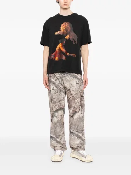 Tricou Melt cu imagine cu decolteu rotund negru
