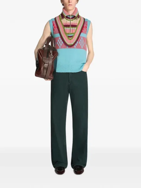 Pantaloni Dries Van Noten verde