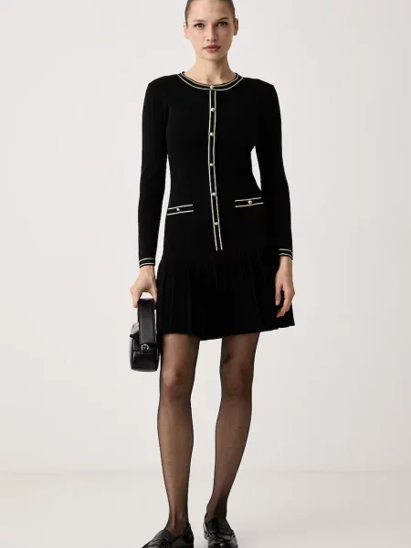 Morgan rochie tricotată negru