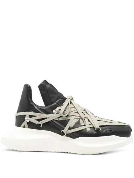 Sneakerși Rick Owens cu șireturi din dantelă negru