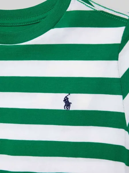 T-shirt z okrągłym dekoltem i wyhaftowanym logo Polo Ralph Lauren zielona