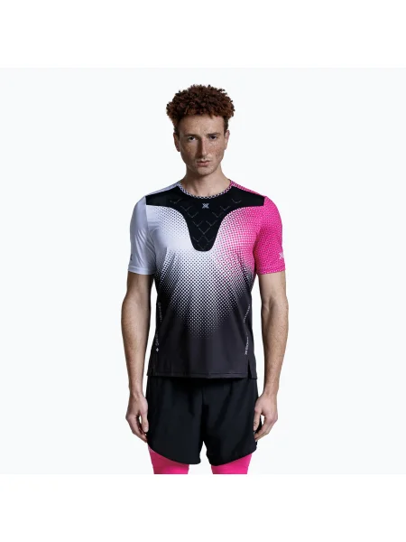 Férfi X-Bionic Corefusion futó póló dot fade/neo rózsaszín/fehér. Méret: XL fehér