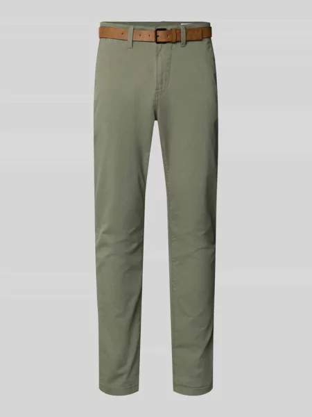 Chinos o kroju slim fit z mieszanki bawełny Tom Tailor Denim