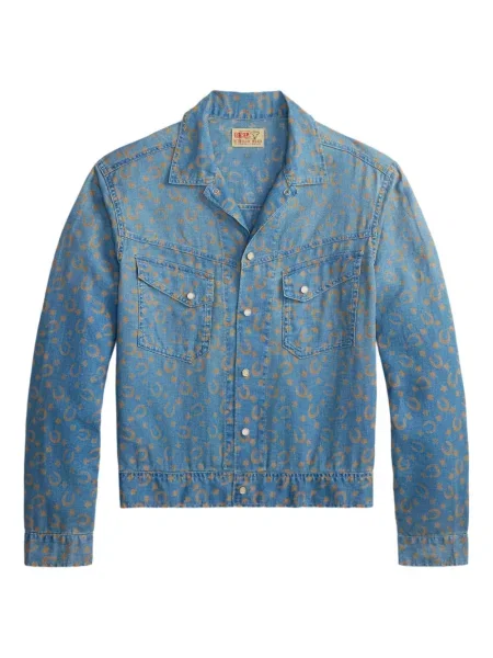 Cămașă Ralph Lauren Rrl cu imagine albastru
