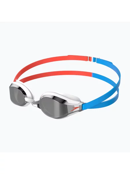 Okulary do pływania Speedo Fastskin Speedsocket 2 Mirror siren red/picton blue/smk/sil białe