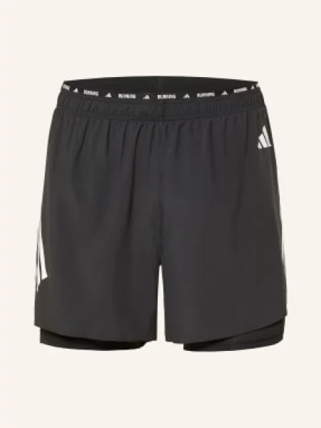 Adidas Běžecké Šortky 2 V 1 černá bílá