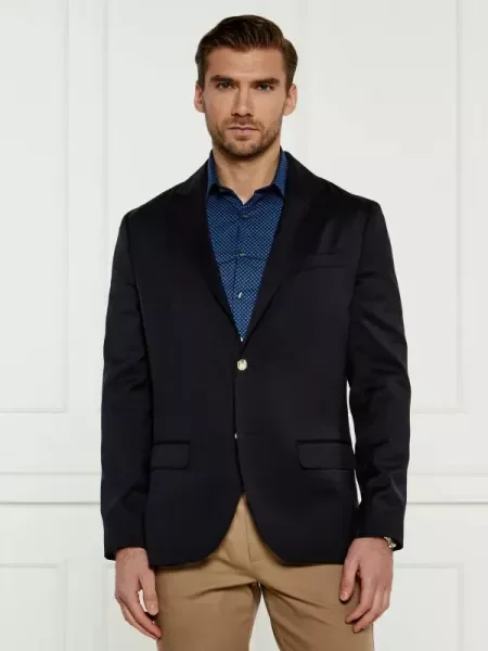 Tommy Hilfiger Gyapjú zakó CLUB kék