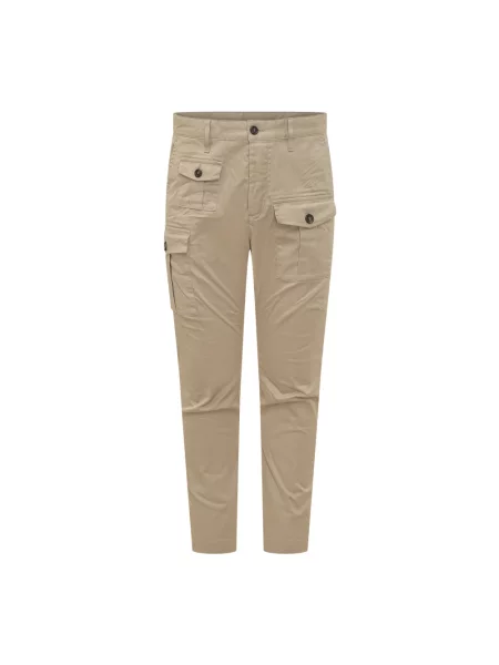 Spodnie cargo Dsquared2 beżowe