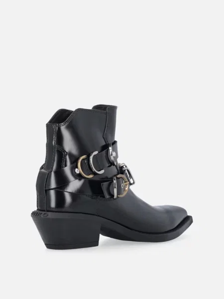 Кожаные сапоги Pinko черные