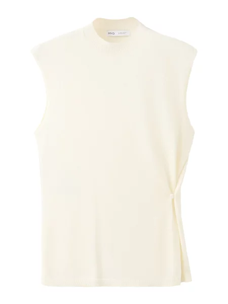 MANGO Top brodat BIE deschis bej