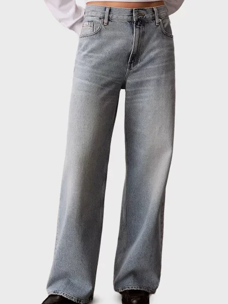 Прямі джинси Calvin Klein Jeans блакитні