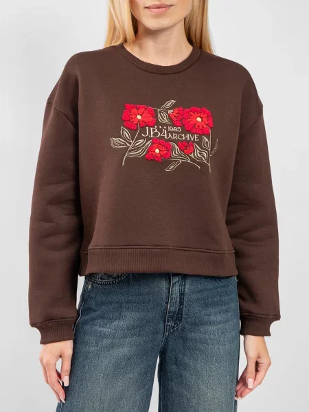 Світшот Just Before коричневий