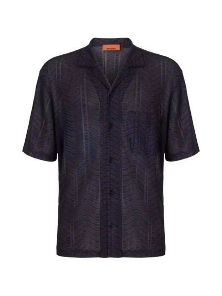 Scurt cămașă Missoni tricotate albastru