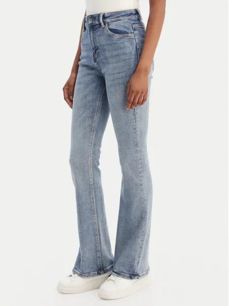 ONLY Jeansy Flared Fit niebieski