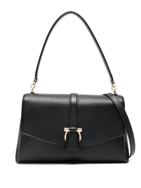 Geantă Ferragamo cu cataramă negru
