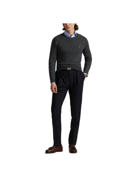 Sweter Polo Ralph Lauren wełniany klasyczny szary