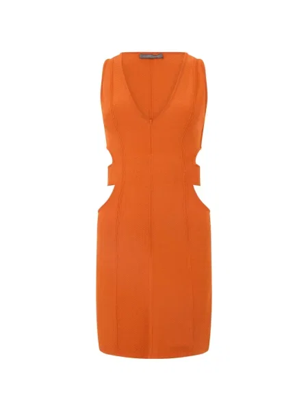 Rochie Alberta Ferretti cu decolteu în V portocaliu