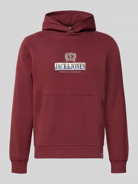 Bluza z kapturem z nadrukiem z logo model FREDERIKSBERG' Jack & Jones