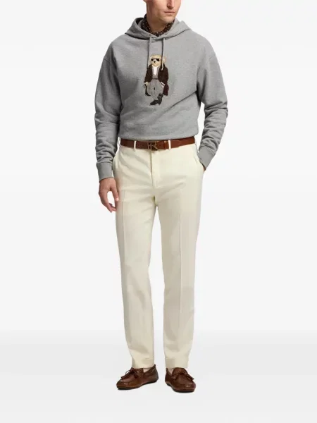Hanorac cu glugă Ralph Lauren Purple Label gri