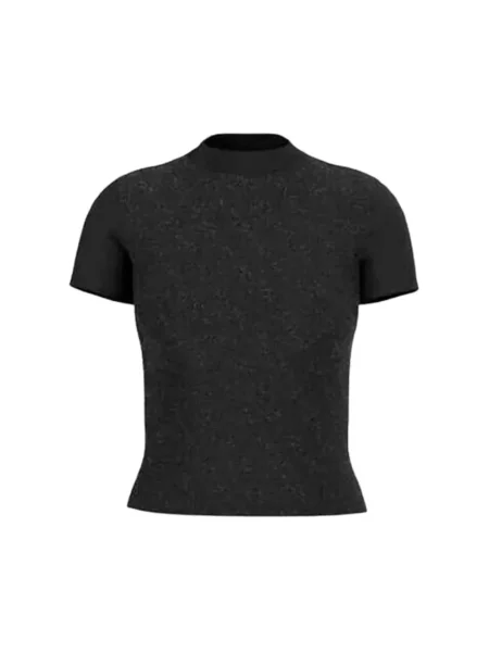 T-shirt o kroju slim fit z obszyciem kamieniami stras na całej powierzchni Guess czarna