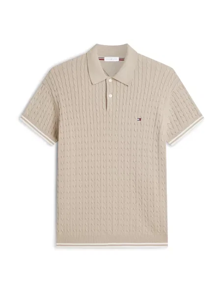 TOMMY HILFIGER Pulover alb kitt bej