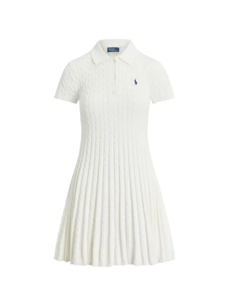 Fleece polo Polo Ralph Lauren με κέντημα με λαιμόκοψη v κόκκινο