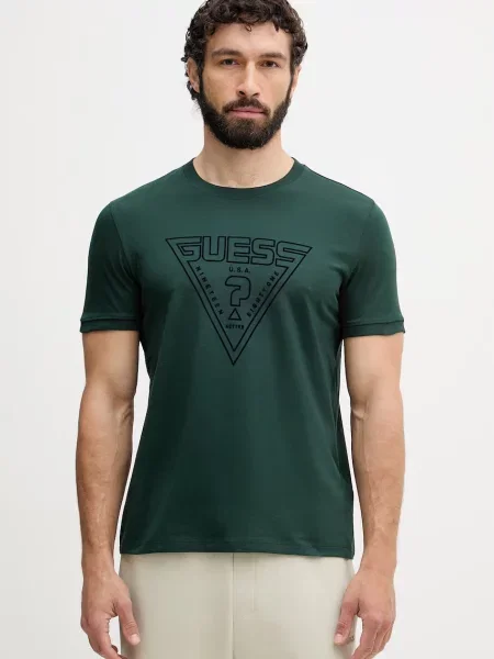 Guess T-shirt MIKEN zielona