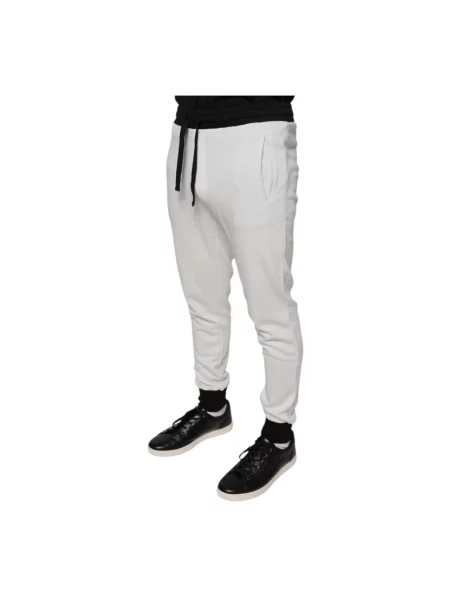 Joggery Dolce And Gabbana wiązane białe