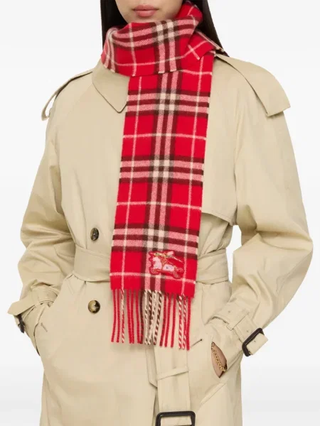 Καρό κασκόλ Burberry κόκκινο