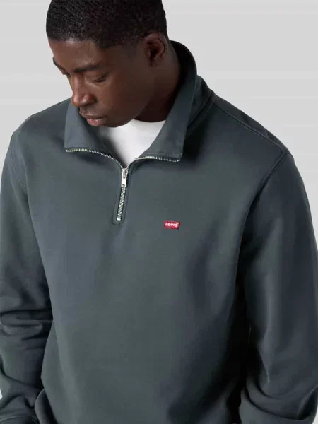 Sweter z czystej bawełny krój regular fit Levi's niebieski