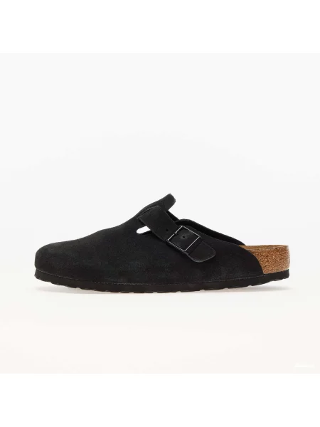 Sneakers Birkenstock Boston Soft Footbed Velvet Leather Black EUR 44 μαύρο