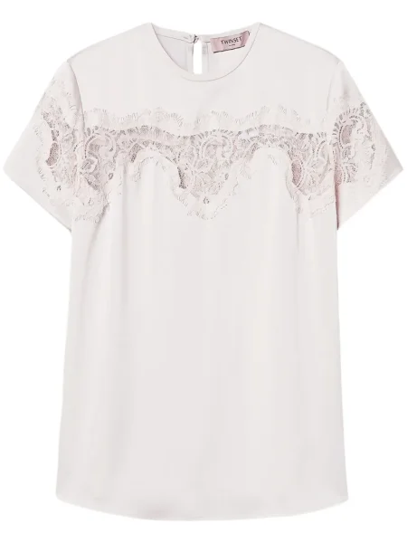 Bluză Twinset din satin alb