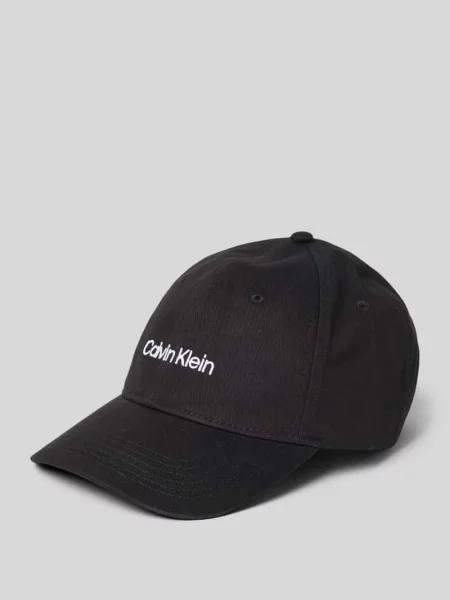 Czapka z daszkiem i wyhaftowanym logo model ‘Baseball’ Ck Calvin Klein czarna