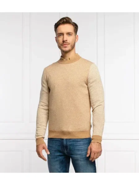 BOSS BLACK De lână pulover Nettuno | Longline Fit negru