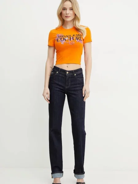 Versace Jeans Couture T-Shirt pomarańczowy