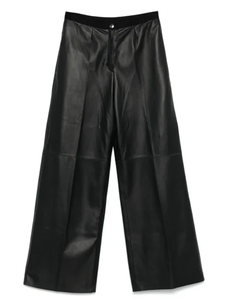 Pantaloni Forte_forte din piele negru