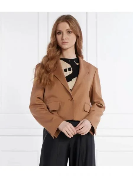 Weekend MaxMara Blézer | Cropped Fit len hozzáadásával barna