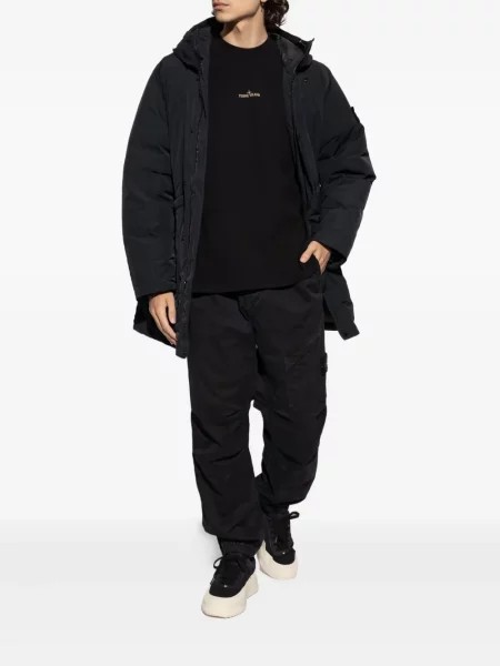 Pantaloni cargo Stone Island cu strasuri negru