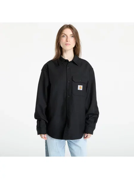 Риза Carhartt WIP L/S Ray Shirt UNISEX Black Rigid S черно