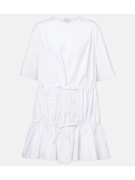Warstwowa sukienka Alaïa biała