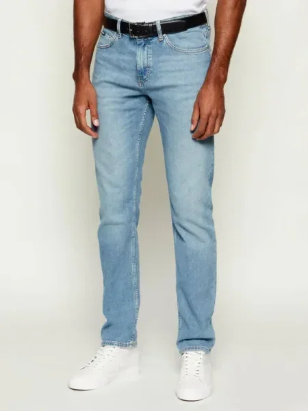 BOSS BLACK Blugi Delaware | Slim Fit negru
