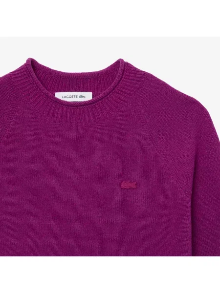 Lacoste Wełniany Sweter I Dzianina 3D różowy