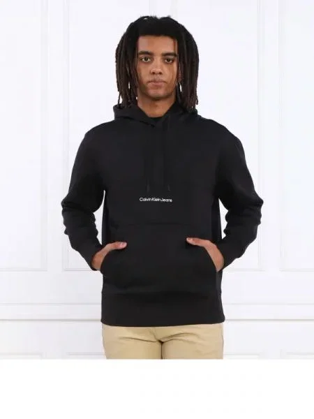CALVIN KLEIN JEANS Hanorac INSTITUTIONAL negru