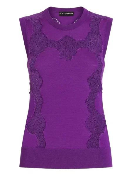 Top Dolce & Gabbana de lână violet