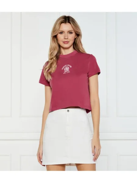 Tommy Jeans Tricou VARSITY | Cropped Fit roz