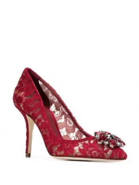 Nėriniuotos bateliai Dolce & Gabbana raudona
